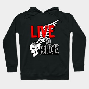 Live To Ride Skull Hoodie